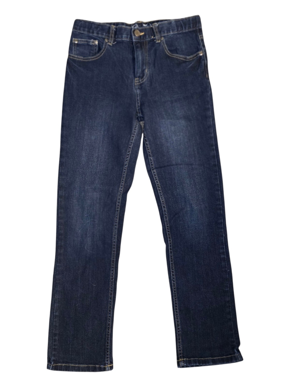 Wonder Nation Dark Blue Kids Straight-Leg Jeans, 14 Slim